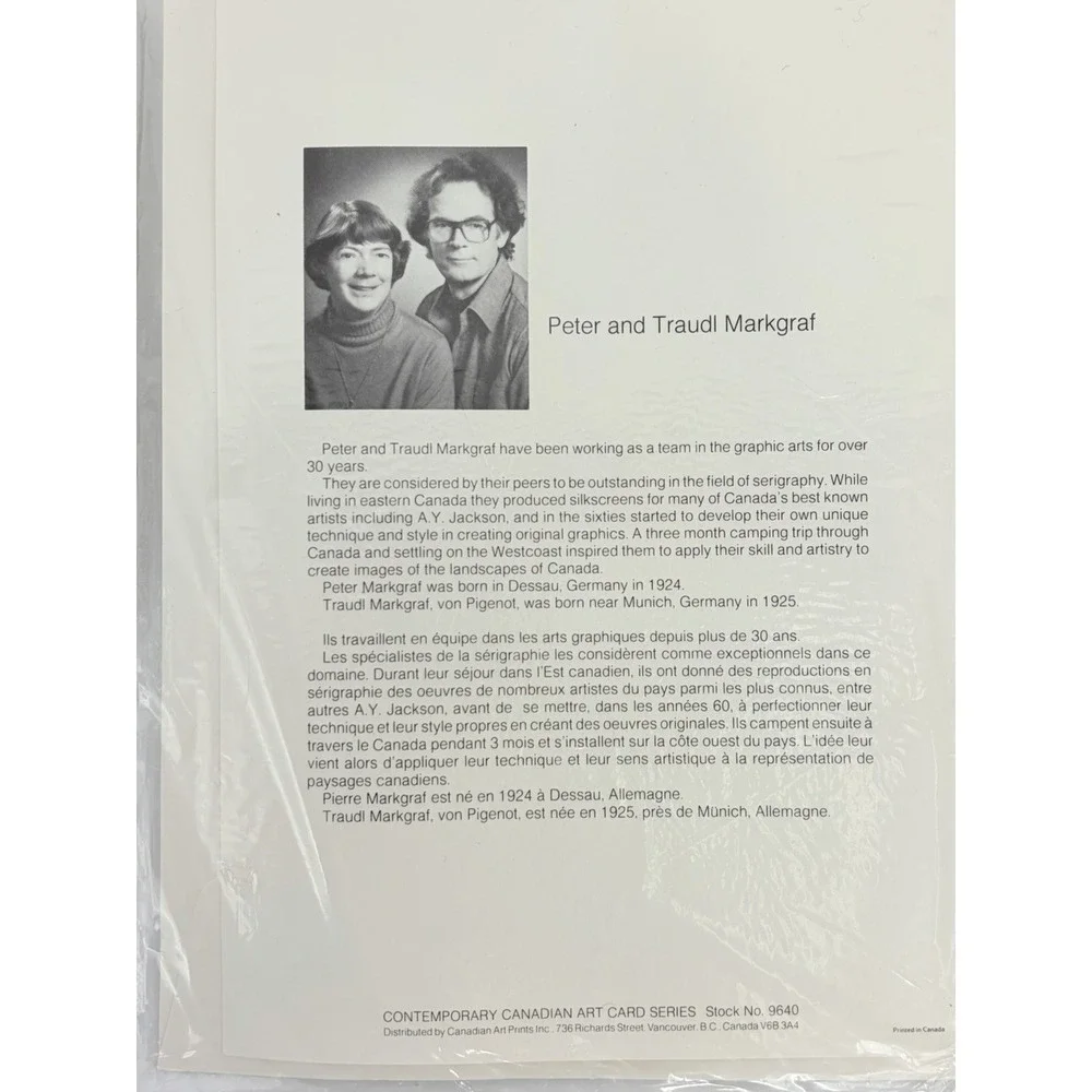 Peter And Traudl Markgraf Blank Greeting Cards First Snow and Mount Robson